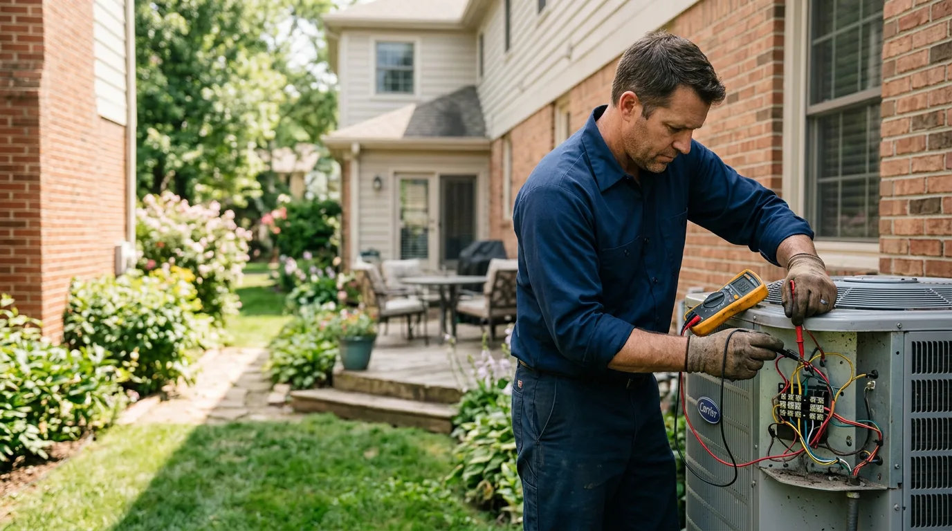 HVAC technician working near Paul, ID